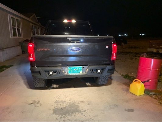 Barricade Extreme HD Rear Bumper with LED Fog Lights for Aftermarket Hitches (15-20 F-150, Excluding Raptor)