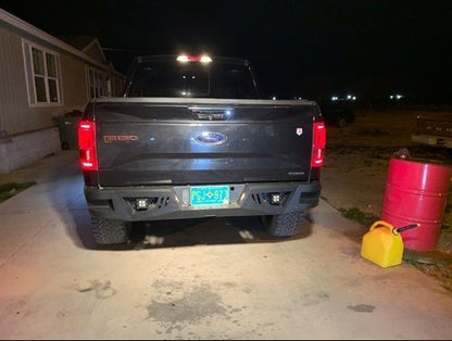 Barricade Extreme HD Rear Bumper with LED Fog Lights for Aftermarket Hitches (15-20 F-150, Excluding Raptor)