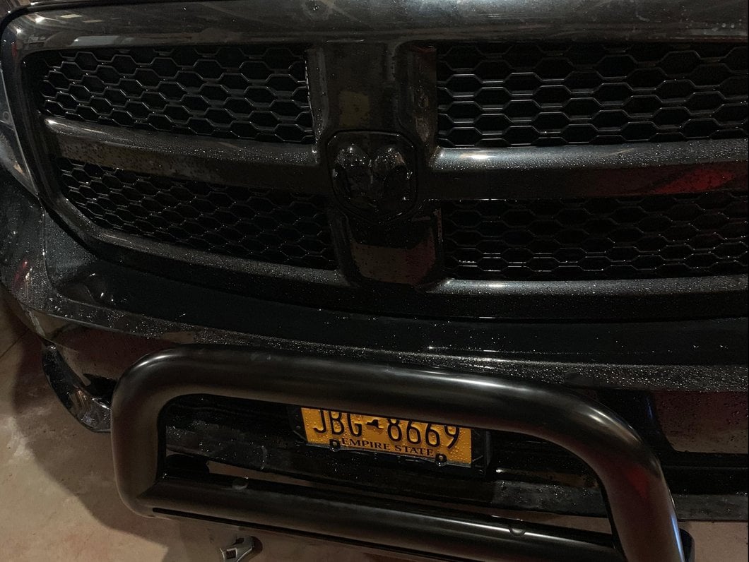 Barricade 3.50-Inch Oval Bull Bar with Skid Plate; Black (09-18 RAM 1500, Excluding Rebel)