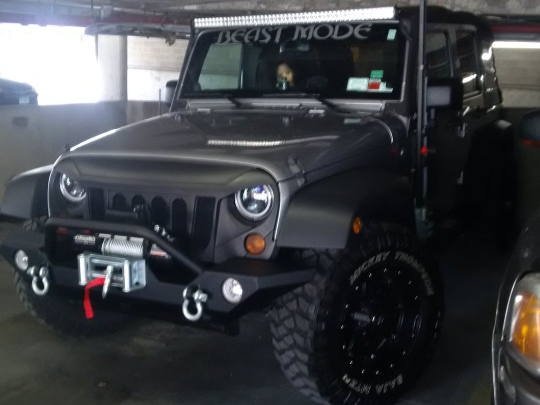 Barricade Trail Force HD Front Bumper with 9,500 lb. Winch (07-18 Jeep Wrangler JK)