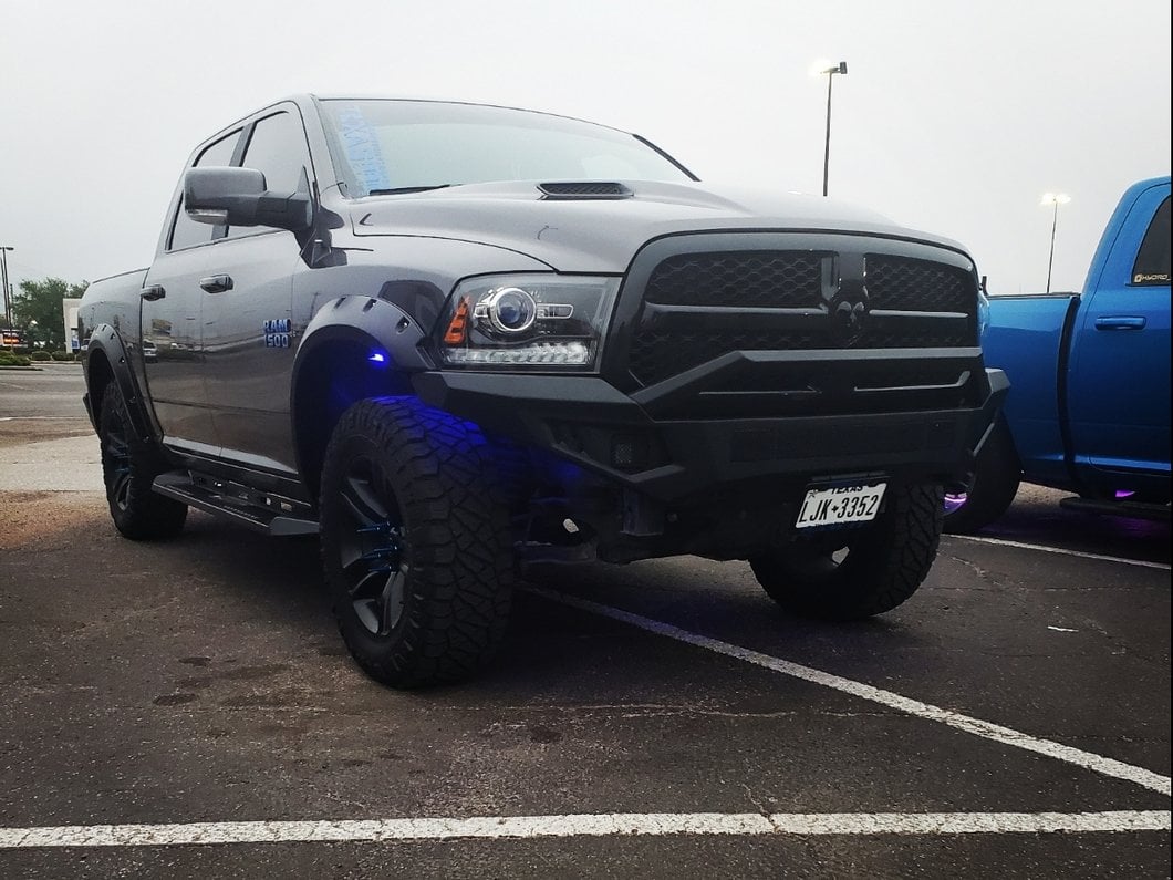 Barricade HD Off-Road Front Bumper with LED Fog Lights (13-18 RAM 1500, Excluding Rebel)