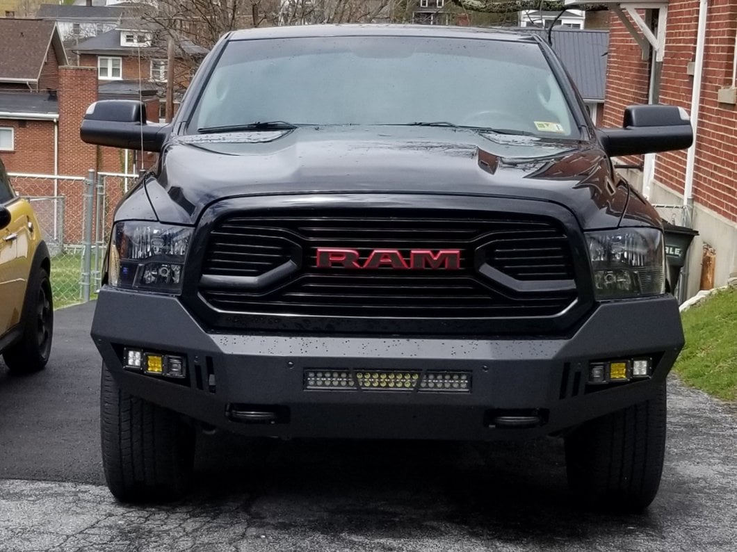 Barricade Extreme HD Front Bumper with LED Fog Lights (13-18 RAM 1500, Excluding Rebel)