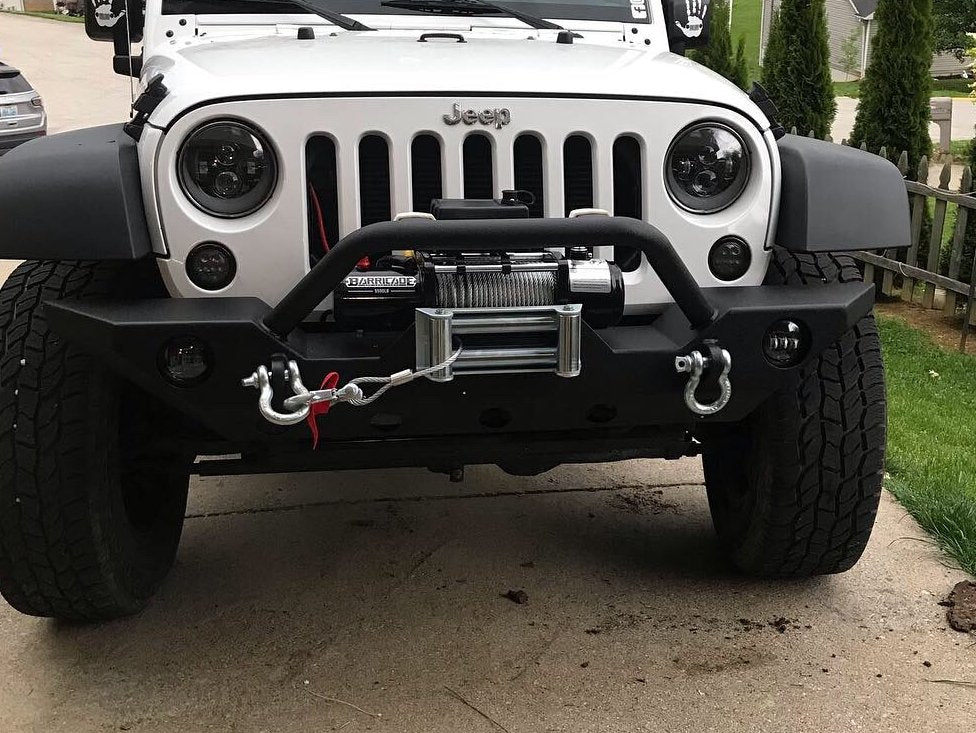 Barricade Trail Force HD Front Bumper with 9,500 lb. Winch (07-18 Jeep Wrangler JK)