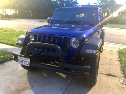 Barricade Tubular Front Bumper with Winch Cutout; Textured Black (18-25 Jeep Wrangler JL)