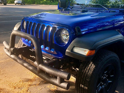 Barricade Tubular Front Bumper with Winch Cutout; Textured Black (18-25 Jeep Wrangler JL)