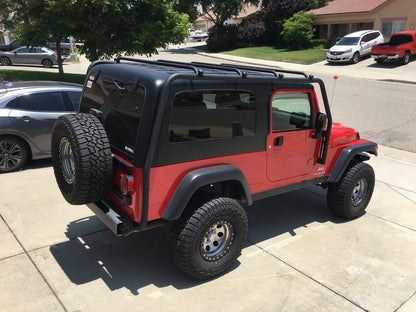 Barricade Roof Rack; Textured Black (04-06 Jeep Wrangler TJ Unlimited)