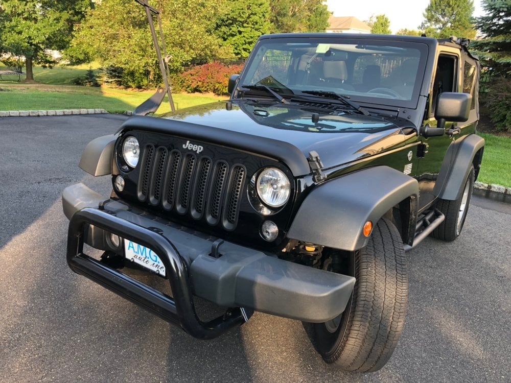 Barricade 3-Inch Bull Bar with Skid Plate; Gloss Black (10-18 Jeep Wrangler JK)
