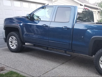 Barricade T4 Side Step Bars; Rocker Mount; Black (14-18 Silverado 1500 Double Cab, Crew Cab)