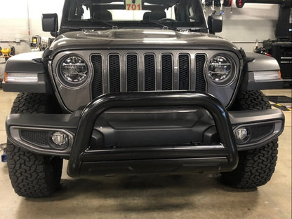 Barricade 3.50-Inch Oval Bull Bar with Skid Plate; Black (18-25 Jeep Wrangler JL)