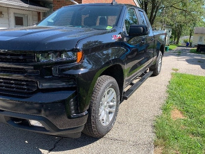 Barricade T4 Side Step Bars; Black (19-25 Silverado 1500 Double Cab)