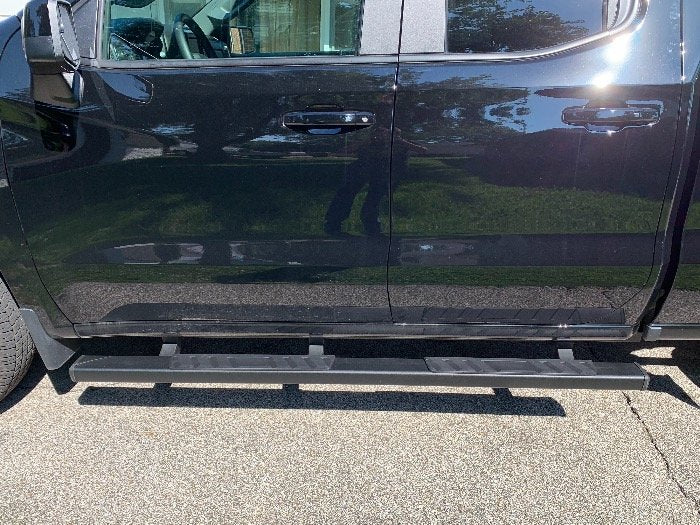 Barricade T4 Side Step Bars; Black (19-25 Silverado 1500 Double Cab)