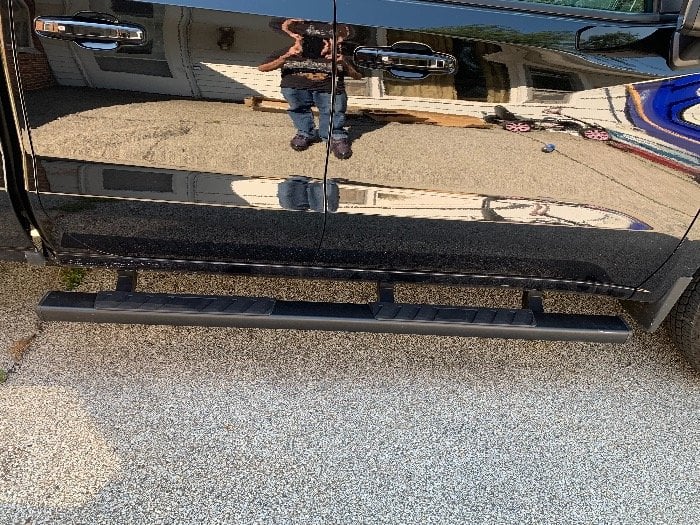 Barricade T4 Side Step Bars; Black (19-25 Silverado 1500 Double Cab)