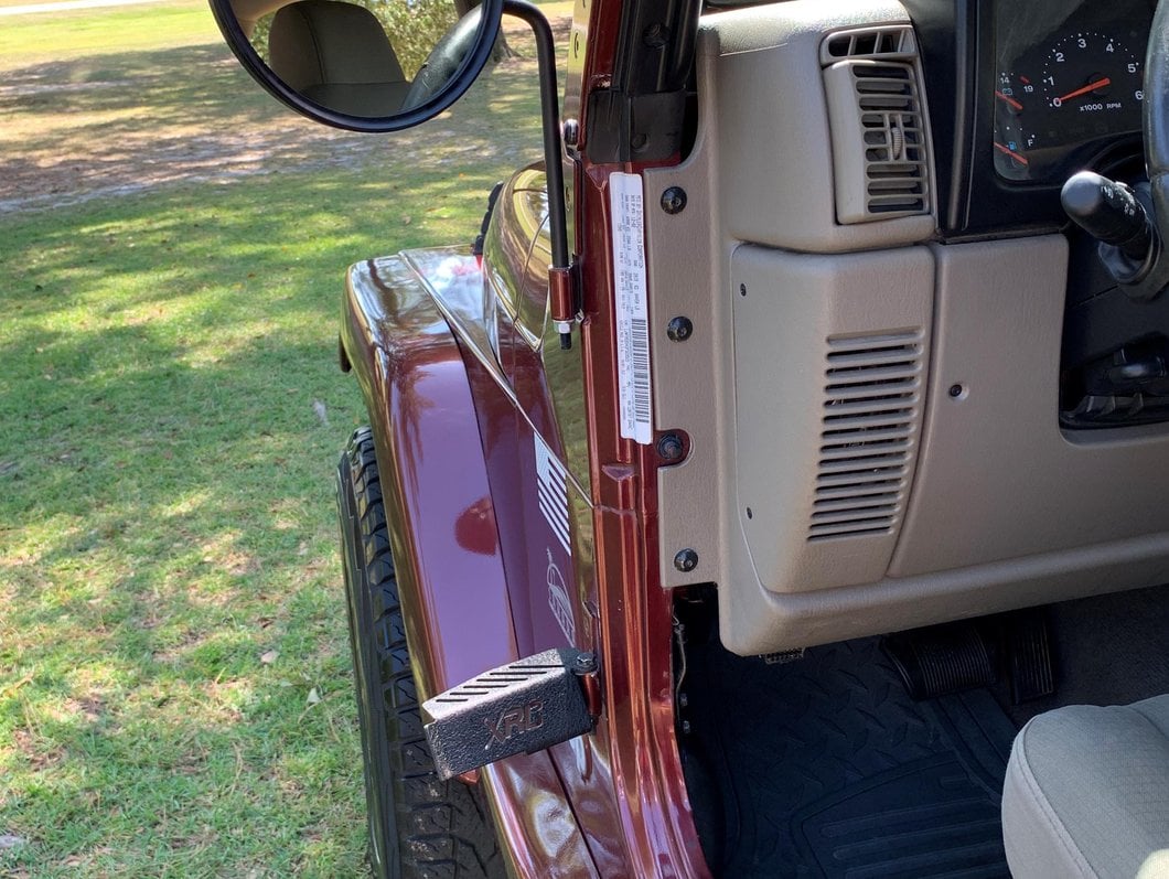 Barricade Round Adventure Mirrors; Textured Black (87-06 Jeep Wrangler YJ & TJ)