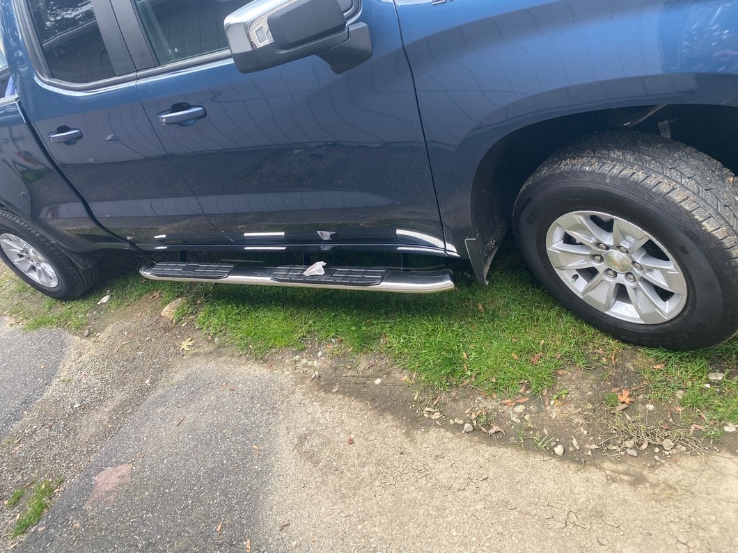Barricade PNC Side Step Bars; Stainless Steel (19-25 Silverado 1500 Double Cab)