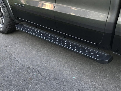 Barricade Rattler Running Boards; Textured Black (19-25 RAM 1500 Quad Cab)
