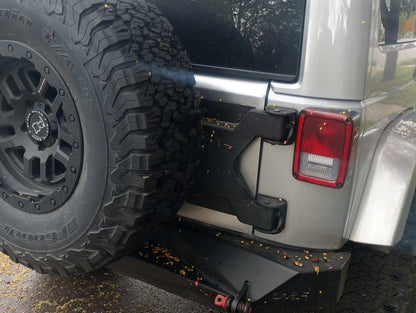 Barricade HD Tire Carrier Bracket for OEM Tire Mount (07-18 Jeep Wrangler JK)