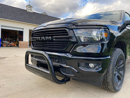 Barricade 3.50-Inch Oval Bull Bar with Skid Plate; Black (19-24 RAM 1500, Excluding Rebel & TRX)