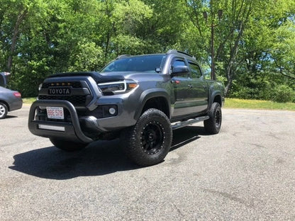 Barricade 3.50-Inch Bull Bar with Skid Plate and 20-Inch Dual Row LED Light Bar; Black (16-23 Tacoma)