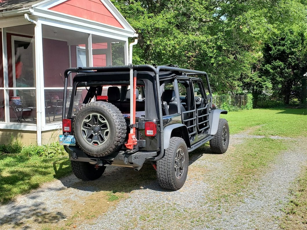 Barricade Tubular Adventure Doors; Rear (07-18 Jeep Wrangler JK 4-Door)