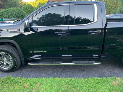 Barricade PNC Side Step Bars; Stainless Steel (19-25 Sierra 1500 Double Cab)