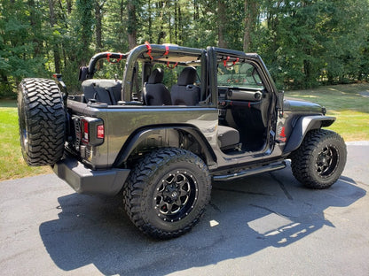 Barricade HD Flat Fender Flares; Rear (18-25 Jeep Wrangler JL)
