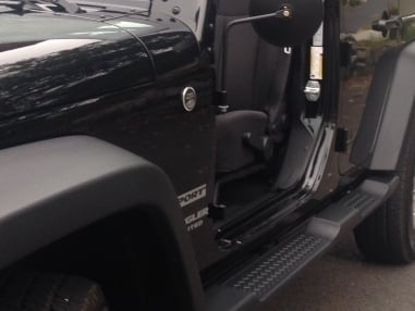 Barricade Round Adventure Mirrors; Textured Black (66-25 Jeep CJ5, CJ7, Wrangler YJ, TJ, JK & JL)