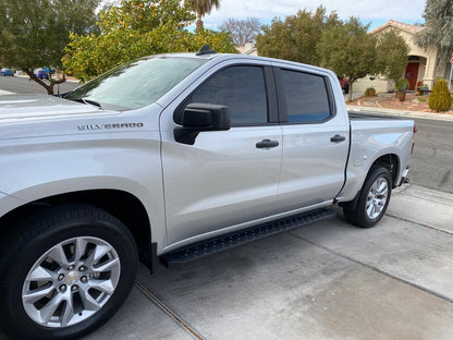 Barricade Rattler Running Boards; Black (19-25 Silverado 1500 Crew Cab)