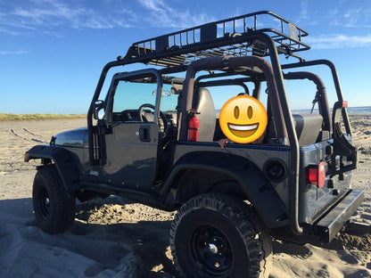 Barricade Roof Rack; Textured Black (97-06 Jeep Wrangler TJ, Excluding Unlimited)