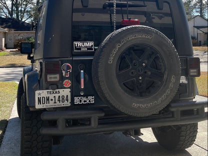Barricade Rear Tubular Bumper; Textured Black (07-18 Jeep Wrangler JK)