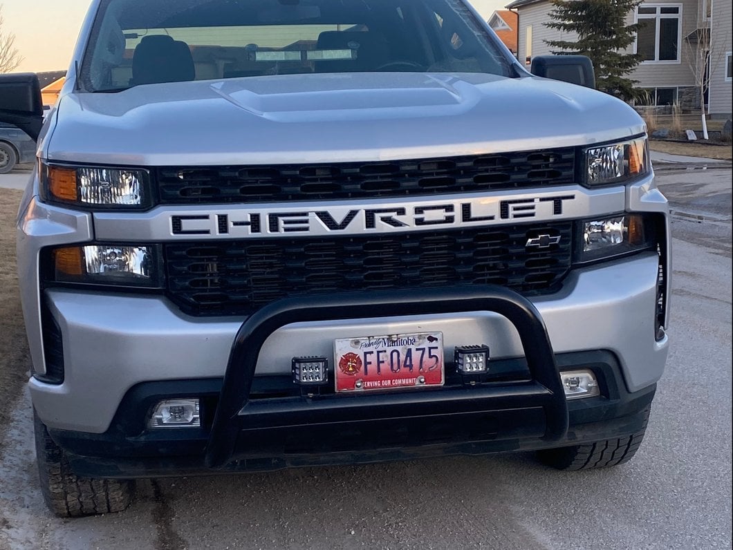 Barricade 3-Inch Bull Bar; Black (19-25 Silverado 1500, Excluding ZR2)