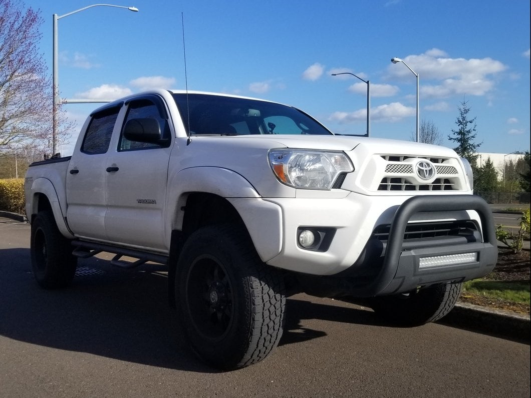 Barricade 3.50-Inch Bull Bar with Skid Plate and 20-Inch Dual Row LED Light Bar; Black (05-15 Tacoma)