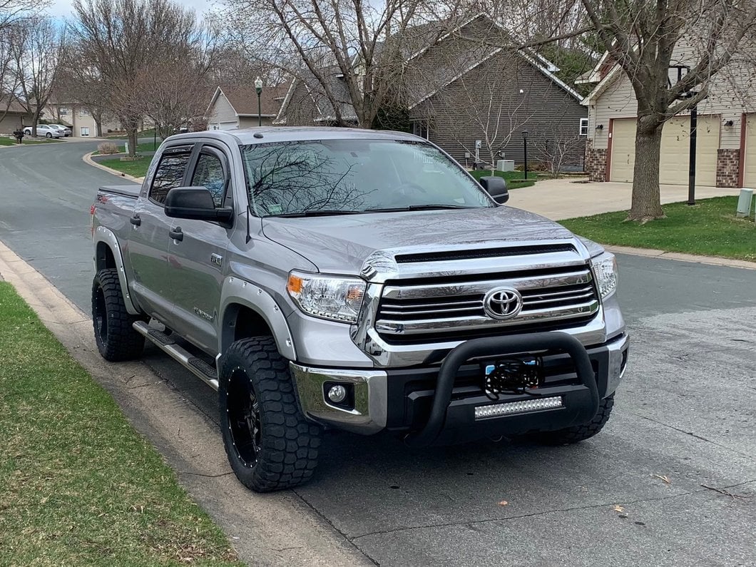Barricade 3.50-Inch Bull Bar with Skid Plate and 20-Inch LED Light Bar; Textured Black (07-21 Tundra)