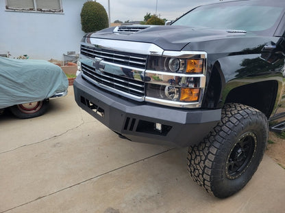 Barricade HD Front Bumper with LED Fog Lights (15-19 Silverado 2500 HD)