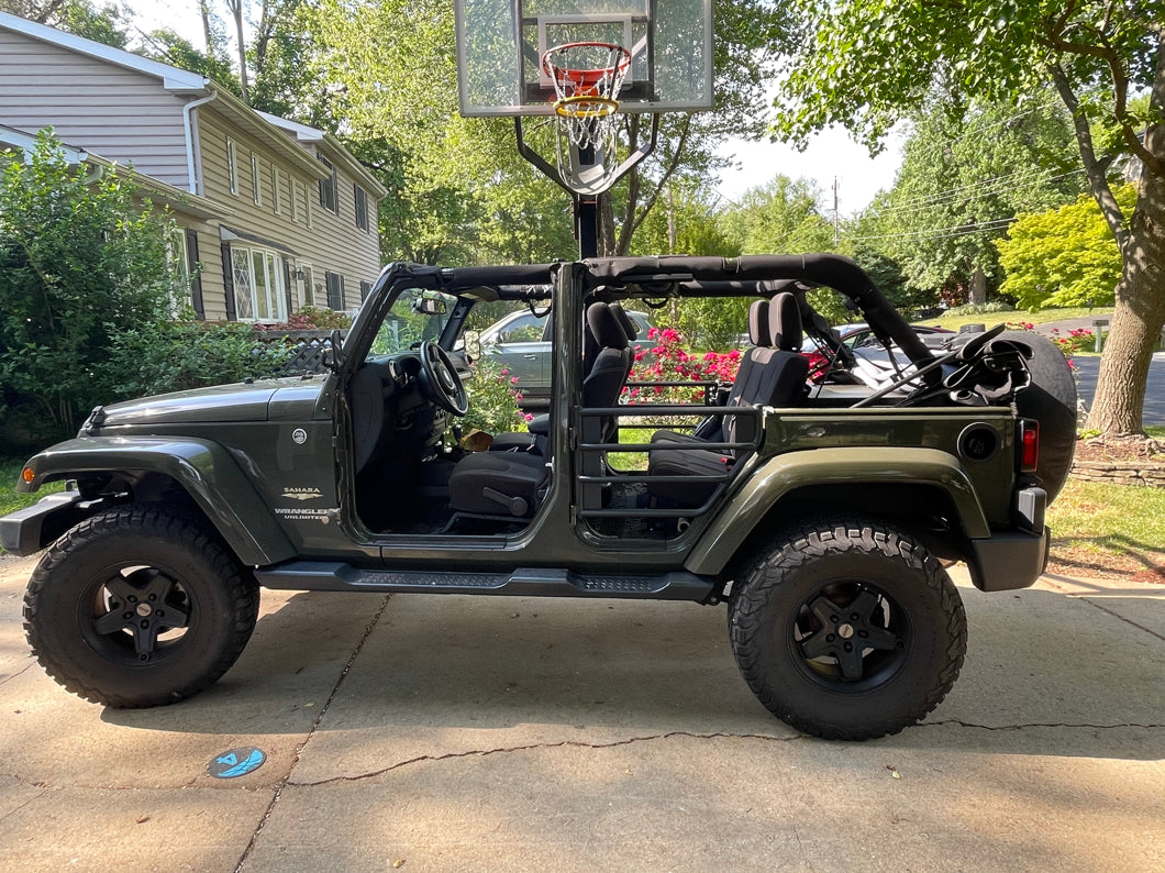 Barricade Tubular Adventure Doors; Rear (07-18 Jeep Wrangler JK 4-Door)
