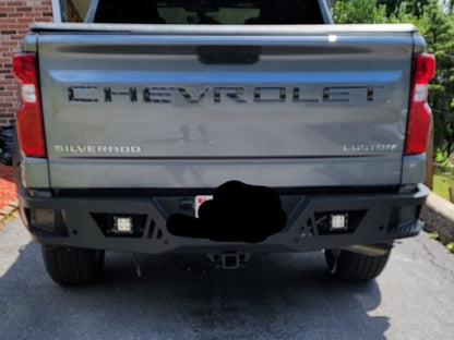 Barricade HD Rear Bumper with LED Fog Lights (19-25 Silverado 1500)