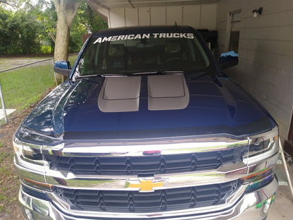 Barricade 4-Inch Oval Bent End Side Step Bars; Rocker Mount; Black (14-18 Silverado 1500)