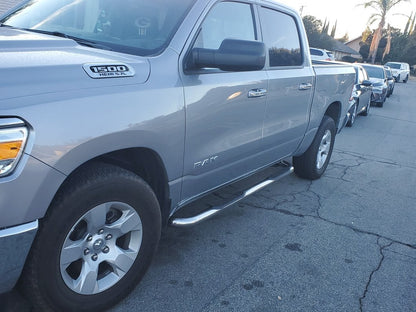 Barricade 3-Inch Side Step Bars; Stainless Steel (19-25 RAM 1500 Crew Cab)