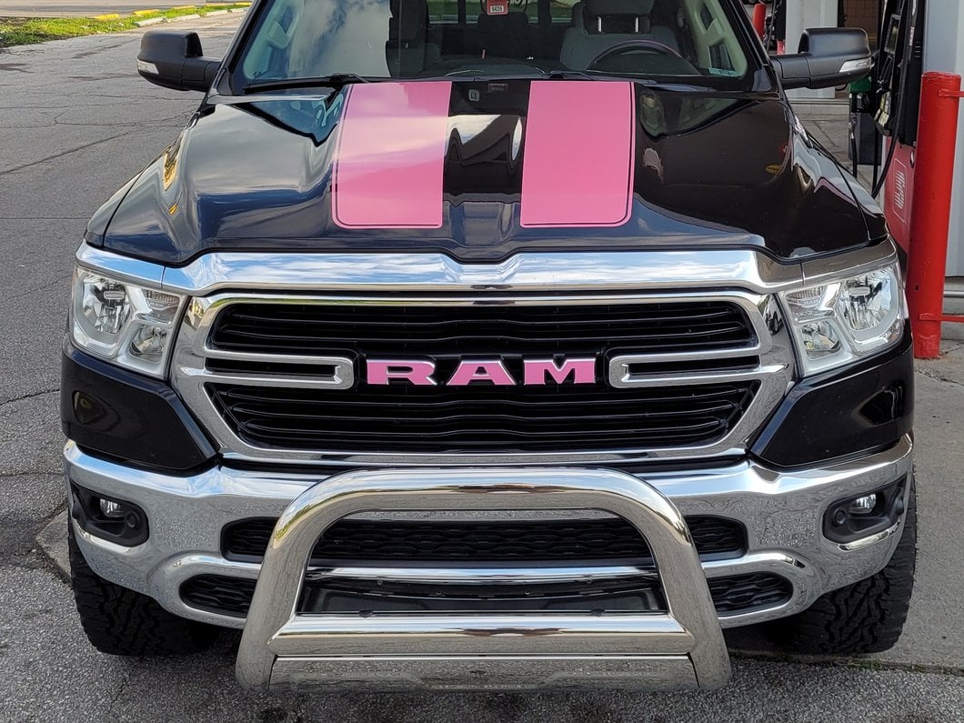 Barricade 3.50-Inch Oval Bull Bar with Skid Plate; Stainless Steel (19-24 RAM 1500, Excluding Rebel & TRX)