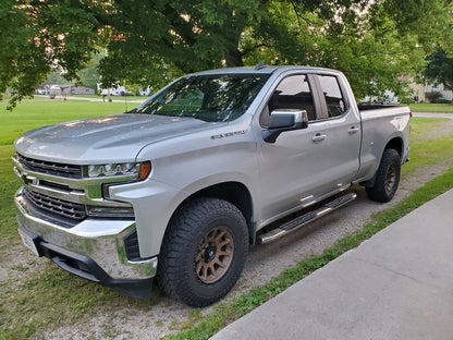 Barricade PNC Side Step Bars; Stainless Steel (19-25 Silverado 1500 Double Cab)