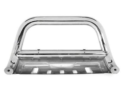 Barricade 3.50-Inch Oval Bull Bar With Formed Skid Plate; Stainless Steel (07-20 Tahoe)