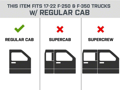 Barricade 5-Inch Oval 60 Degree Bent End Side Step Bars; Black (17-25 F-250 Super Duty Regular Cab)