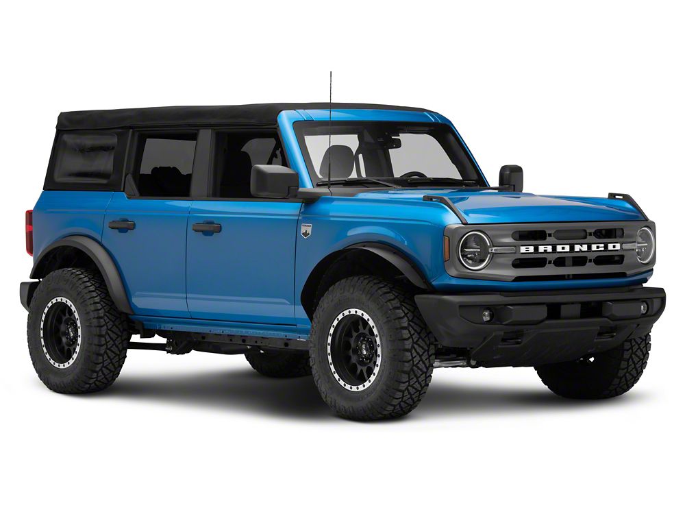 Barricade HD Flat Fender Flares; Front (21-25 Bronco, Excluding Everglades, Heritage & Raptor)
