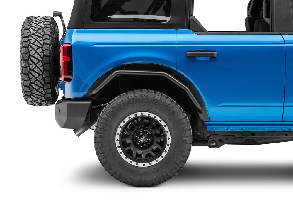 Barricade HD Tubular Fender Flares; Rear (21-25 Bronco 4-Door, Excluding Everglades, Heritage & Raptor)