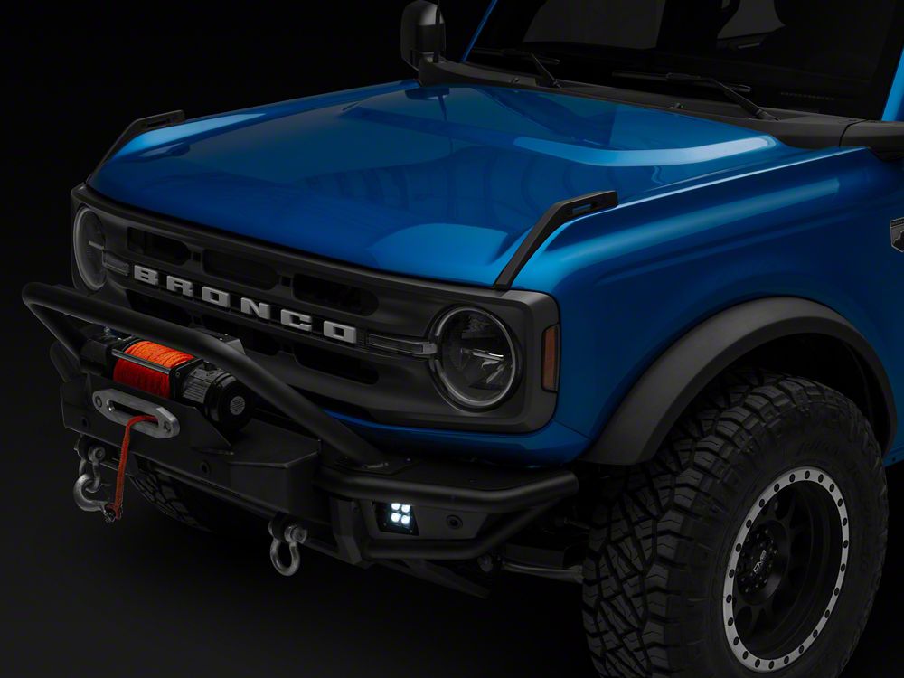 Barricade HD Tubular Front Winch Mount Bumper with LED Fog Lights (21-25 Bronco, Excluding Raptor)