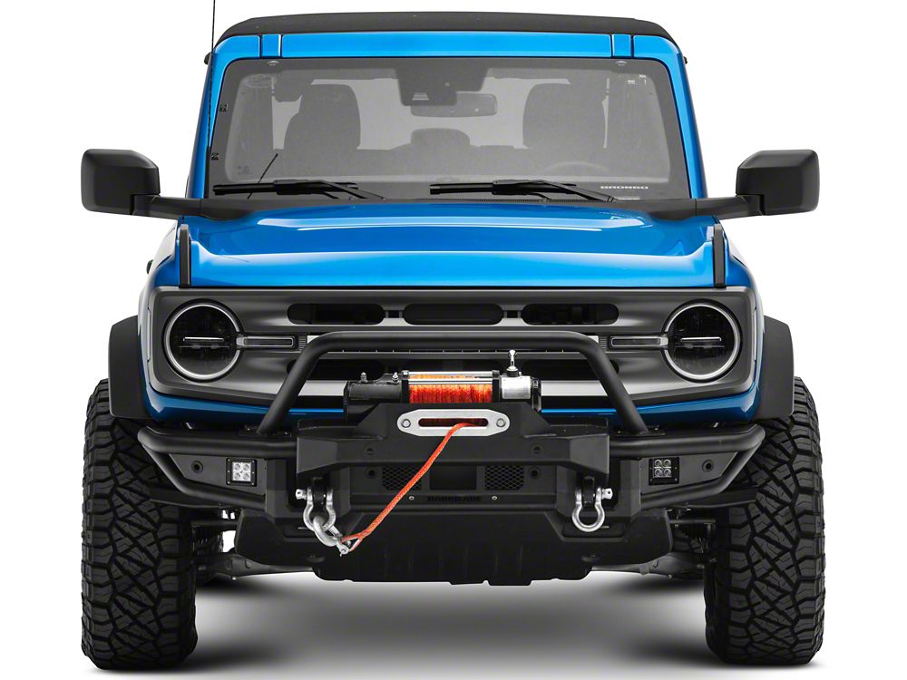 Barricade HD Tubular Front Winch Mount Bumper with LED Fog Lights (21-25 Bronco, Excluding Raptor)
