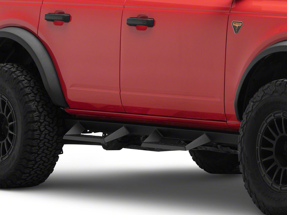 Barricade Canyon Drop Steps; Textured Black (21-25 Bronco 4-Door)