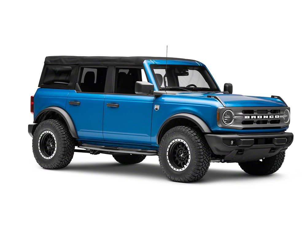 Barricade 3-Inch Side Step Bars; Black (21-25 Bronco 4-Door)