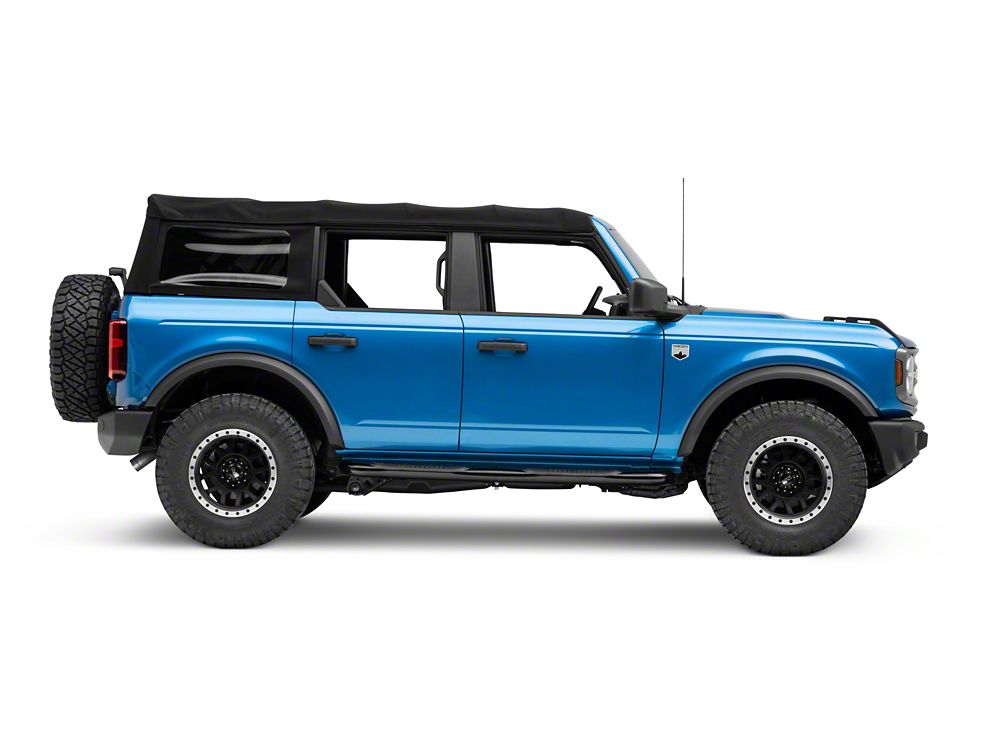 Barricade 3-Inch Side Step Bars; Black (21-25 Bronco 4-Door)