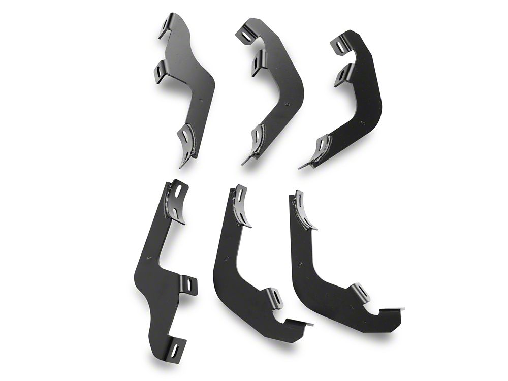 Barricade 4-Inch Oval Bent End Side Step Bars; Black (21-25 Bronco 4-Door)