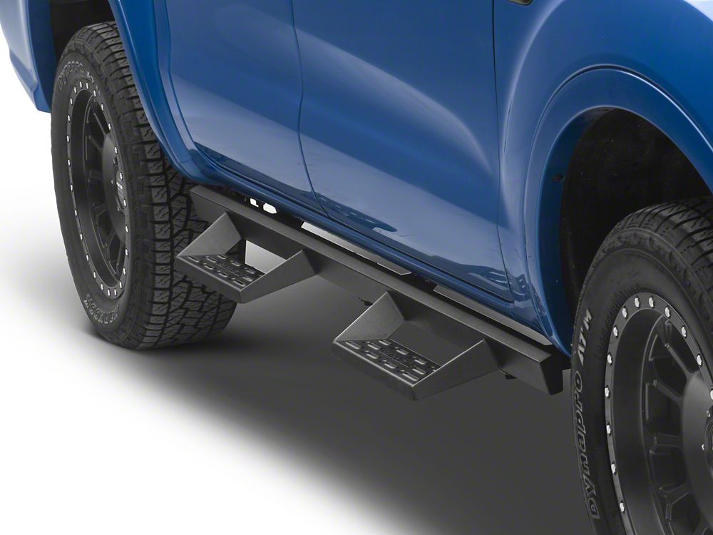 Barricade Canyon Drop Steps; Textured Black (19-25 Ranger SuperCrew)
